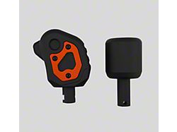 Teton Workshop Transmission and Transfer Case Shift Knob Set; Orange (20-25 Jeep Gladiator JT w/ Automatic Transmission)