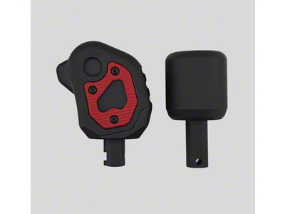 Teton Workshop Transmission and Transfer Case Shift Knob Set; Red (18-25 Jeep Wrangler JL w/ Automatic Transmission)