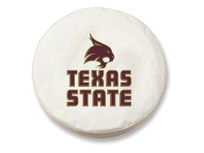 Texas State Spare Tire Cover; White (66-18 Jeep CJ5, CJ7, Wrangler YJ, TJ & JK)