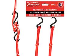 The Perfect Bungee 48-Inch Adjust-A-Strap Heavy Duty Adjustable Bungee Straps; Red; 2-Pack