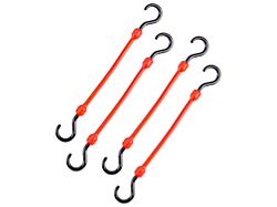 The Perfect Bungee 12-Inch Heavy Duty Bungee Cords; Red; 4-Pack
