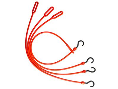 The Perfect Bungee 24-Inch Heavy Duty Bungee Cords with Loop Ends; Red; 4-Pack
