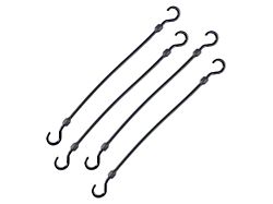 The Perfect Bungee 18-Inch Heavy Duty Bungee Cords; Black; 4-Pack