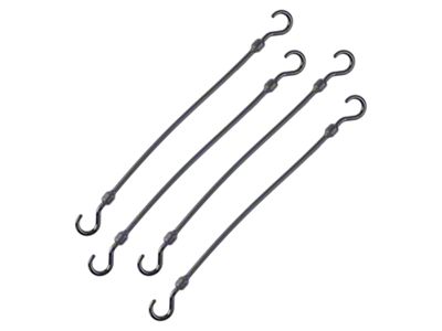 The Perfect Bungee 18-Inch Heavy Duty Bungee Cords; Black; 4-Pack