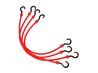 The Perfect Bungee 24-Inch Heavy Duty Bungee Cords; Red; 4-Pack