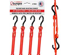 The Perfect Bungee 36-Inch Adjust-A-Strap Heavy Duty Adjustable Bungee Straps; Red; 4-Pack