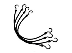 The Perfect Bungee 24-Inch Heavy Duty Bungee Cords; Black; 4-Pack