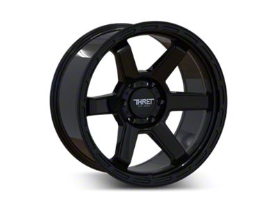 Thret Offroad Thunder Gloss Black 6-Lug Wheel; 20x9; -12mm Offset (16-23 Tacoma)