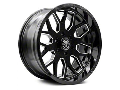 Thret Offroad Monarch Gloss Black Milled 6-Lug Wheel; 20x10; -21mm Offset (24-25 Tacoma)