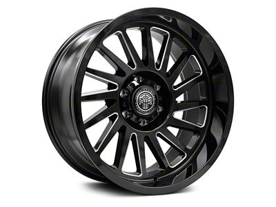 Thret Offroad Omega Gloss Black Milled 6-Lug Wheel; 20x10; -21mm Offset (24-25 Tacoma)