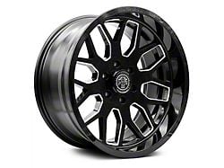 Thret Offroad Monarch Gloss Black Milled 6-Lug Wheel; 20x10; -21mm Offset (25-26 4Runner)