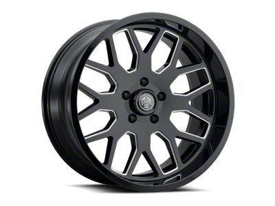 Thret Offroad Monarch Gloss Black Milled 6-Lug Wheel; 22x10; -21mm Offset (22-25 Bronco Raptor)