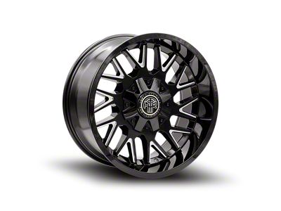 Thret Offroad Revolver Gloss Black Milled Wheel; 20x10; -21mm Offset (07-18 Jeep Wrangler JK)