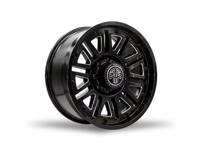 Thret Offroad Storm Gloss Black Milled Wheel; 18x9; -12mm Offset (07-18 Jeep Wrangler JK)
