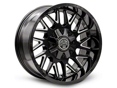 Thret Offroad Revolver Gloss Black Milled Wheel; 20x9; 18mm Offset (18-25 Jeep Wrangler JL)