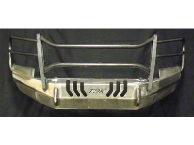 Throttle Down Kustoms Mayhem Front Bumper with Grille Guard and Quad LED Cube Light Holes; Bare Metal (12-15 Tacoma)