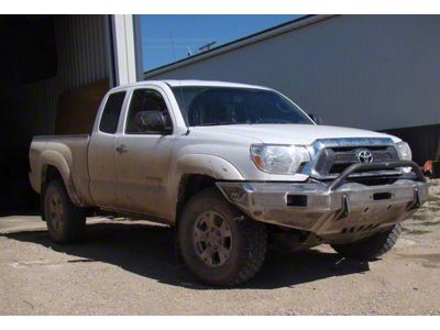 Throttle Down Kustoms Push Bar Front Bumper; Bare Metal (16-23 Tacoma)