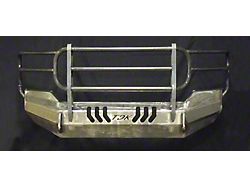 Throttle Down Kustoms Standard Front Bumper with Grille Guard and Dual LED Cube Light Holes; Bare Metal (12-15 Tacoma)