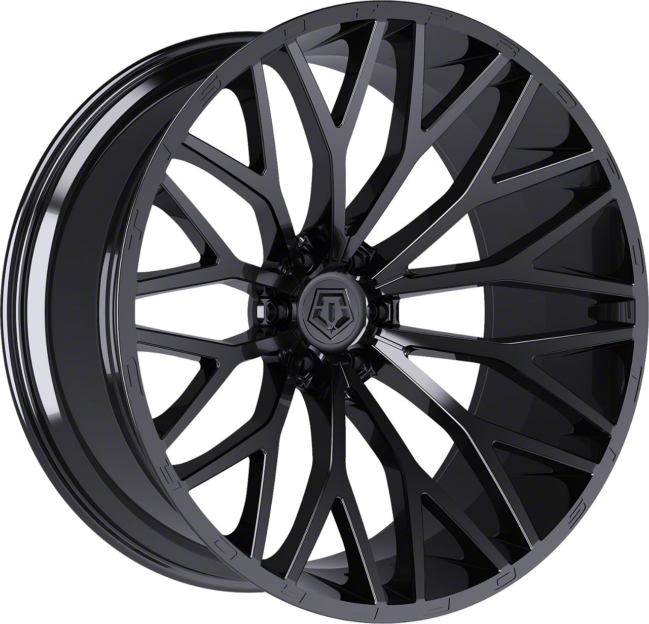TIS Titan 566 Gloss Black 6-Lug Wheel; 24x12; -44mm Offset A276664