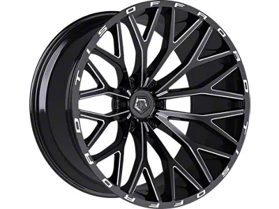 TIS 566 Gloss Black Milled 6-Lug Wheel; 20x10; -24mm Offset (04-15 Titan)