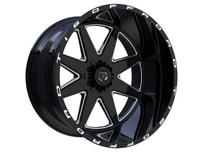 TIS 551BM Gloss Black Milled 6-Lug Wheel; 20x12; -44mm Offset (05-15 Tacoma)