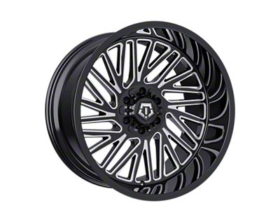TIS 553 Gloss Black Milled 6-Lug Wheel; 22x12; -44mm Offset (05-15 Tacoma)