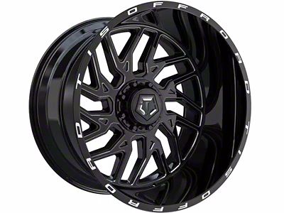 TIS 544BM Gloss Black Milled 6-Lug Wheel; 20x12; -44mm Offset (25-26 4Runner)