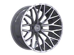 TIS 566 Gloss Silver with Brushed Face and Lip 6-Lug Wheel; 26x12; -44mm Offset (25-26 4Runner)
