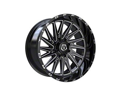 TIS 547B Gloss Black Milled 6-Lug Wheel; 22x10; -19mm Offset (22-25 Bronco Raptor)