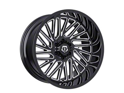 TIS 553 Gloss Black Milled 6-Lug Wheel; 22x10; -12mm Offset (21-25 Bronco, Excluding Raptor)