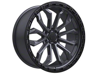 TIS 556 Satin Anthracite with Black Bead Ring 6-Lug Wheel; 20x9; 18mm Offset (22-25 Bronco Raptor)