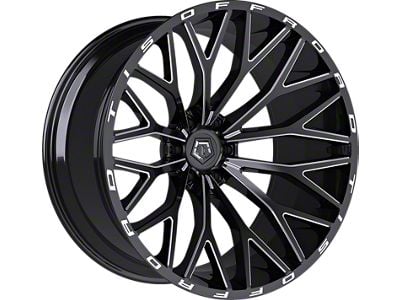 TIS 566 Gloss Black Milled 6-Lug Wheel; 26x12; -44mm Offset (22-25 Bronco Raptor)