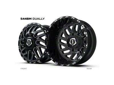 TIS 544 Gloss Black Milled Wheel; 20x12; -44mm Offset (20-25 Jeep Gladiator JT)