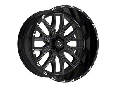 TIS 560 Gloss Black Milled Wheel; 20x10; -19mm Offset (20-25 Jeep Gladiator JT)