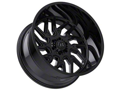 TIS 544 Gloss Black Wheel; 22x10; -19mm Offset (18-25 Jeep Wrangler JL)