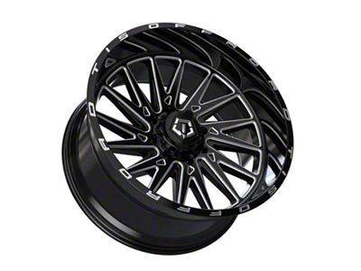 TIS 547 Gloss Black Milled Wheel; 20x9; 0mm Offset (07-18 Jeep Wrangler JK)