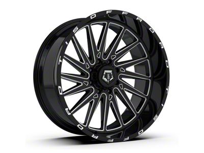 TIS 547B Gloss Black Milled 6-Lug Wheel; 20x12; -44mm Offset (16-23 Tacoma)
