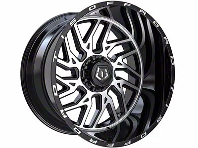 TIS 544MB Gloss Black Machined 6-Lug Wheel; 20x12; -51mm Offset (17-24 Titan)