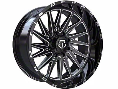 TIS 547B Gloss Black Milled 6-Lug Wheel; 20x10; -19mm Offset (17-24 Titan)