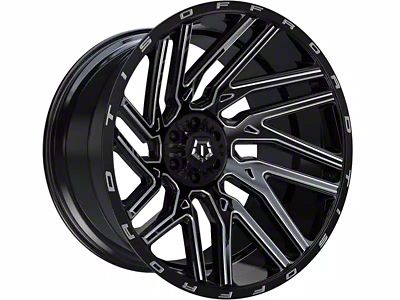 TIS 554BM Gloss Black Milled 6-Lug Wheel; 20x10; -19mm Offset (17-24 Titan)
