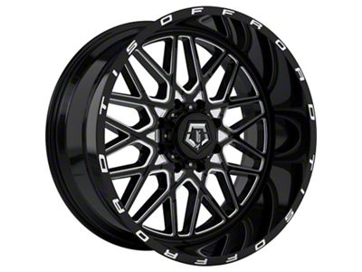 TIS 548BM Gloss Black Milled 6-Lug Wheel; 22x12; -44mm Offset (22-25 Tundra)