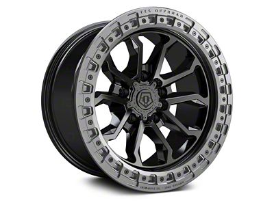 TIS 556BA Satin Black with Satin Anthracite Bead Ring 6-Lug Wheel; 20x9; 20mm Offset (22-25 Tundra)