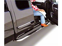 Go Rhino 3-Inch 4000 Series Cab Length Side Step Bars; Chrome (04-15 Titan Crew Cab)