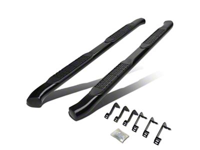 4-Inch Nerf Side Step Bars; Black (04-15 Titan King Cab)