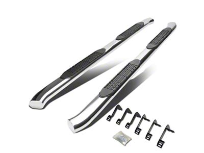 4-Inch Nerf Side Step Bars; Stainless Steel (04-15 Titan Crew Cab)