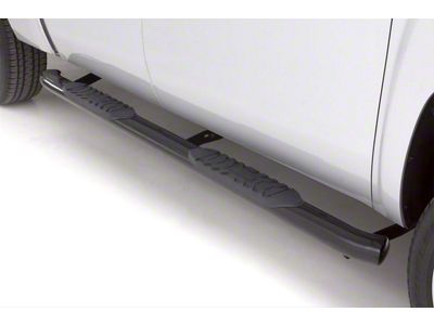 5-Inch Oval Curved Nerf Side Step Bars; Black (04-24 Titan Crew Cab)