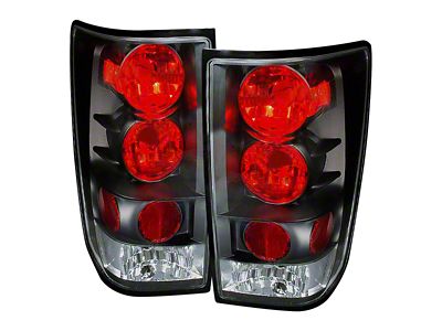 Altezza Tail Lights; Matte Black Housing; Clear Lens (04-15 Titan w/o Utility Bed)