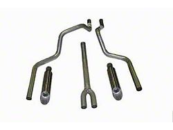 Aluminized Deep-Tone Dual Exhaust System with Stainless Angle Tips; Rear Exit (04-06 Titan)