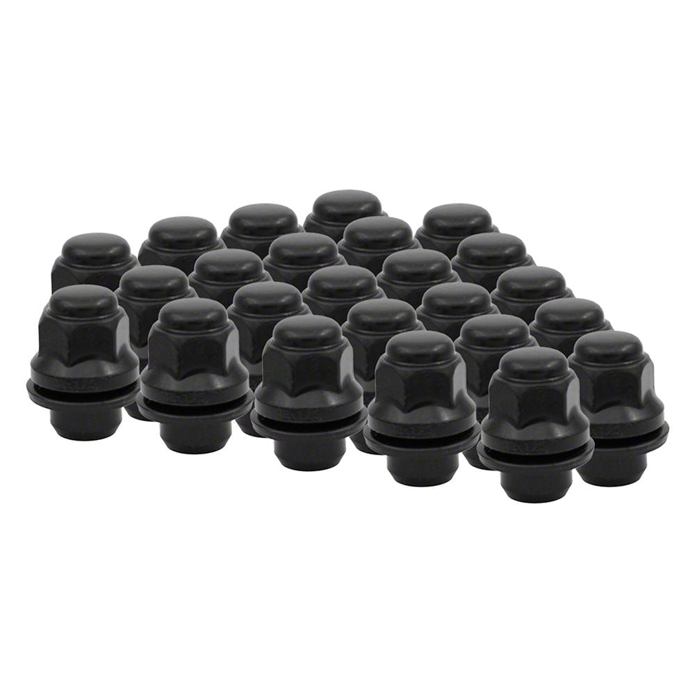 りゅたん Titan Black OE Style Lug Nuts for OEM Wheels; M14x1.5; Set of 24