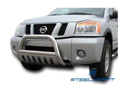 Bull Bar with Skid Plate; Stainless Steel (04-15 Titan)